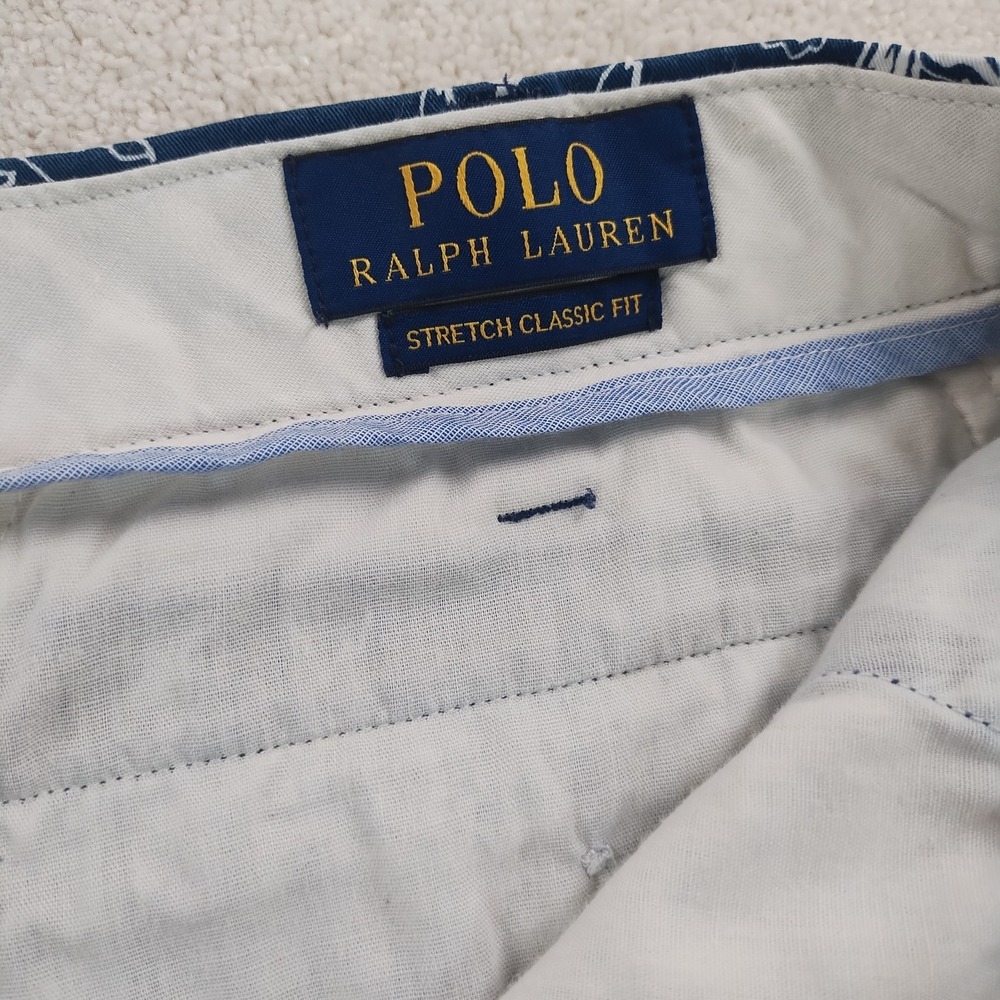 POLO Ralph Lauren Shorts Mens 32 Blue Floral Classic Fit Resort Aloha 9" Inseam - Picture 2 of 12